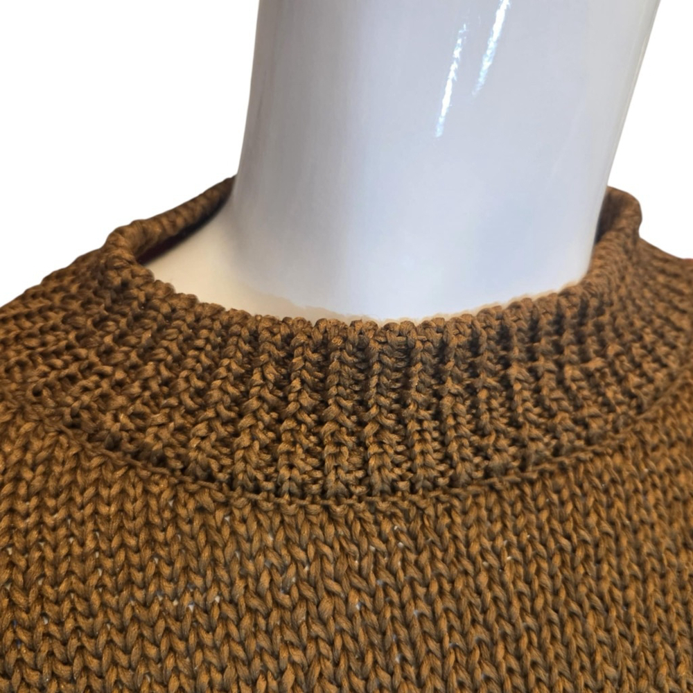 Mango Colourblock Cropped Knit Sweater, S, Brown/Pink Pullover, Textured Knit - Picture 4 of 14